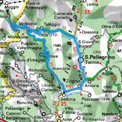 Mappa Val Taleggio Sedrina