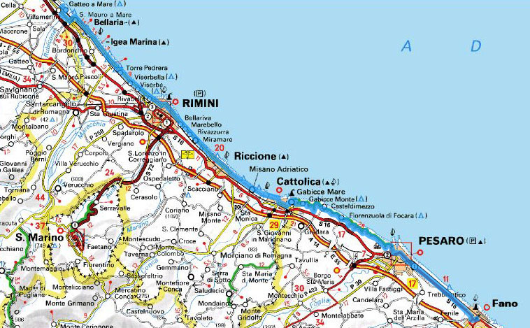Mappa Bellaria Fano