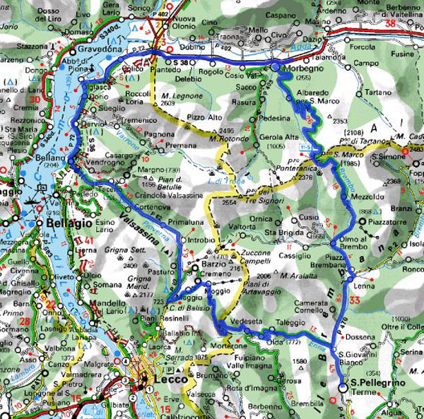 Mappa Lago Lecco San Marco