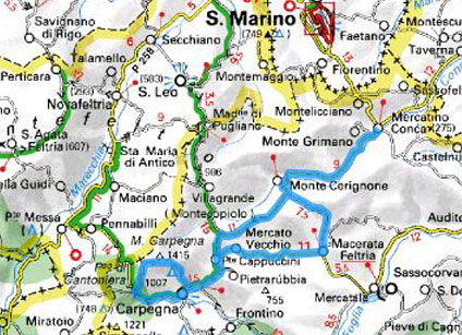 Mappa Il Cippo da Carpegna
