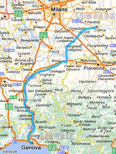Mappa Crema Genova
